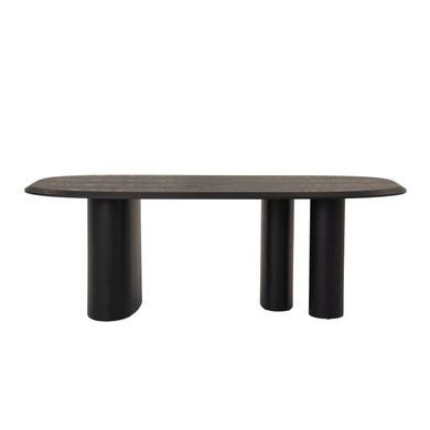 Salvo Modern 87" Black Ash Dining Table