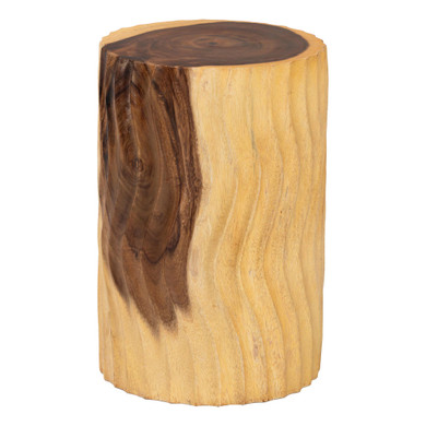 Fusion Hand -carved Suar Wood Side Table