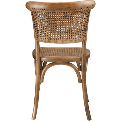 Crestwood Dining Chair in Natural Wood & Rattan - Set of 2