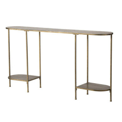 Bartlett 57 Inch Steel Frame Console Table, Bronze