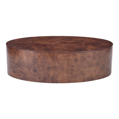 Augustus Walnut Burl Round Coffee Table