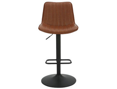 Kobe Adjustable Airlift Stool, Saddle Black, Set of 2