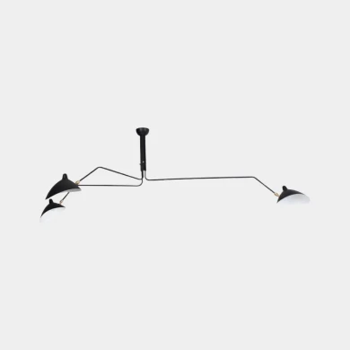 Lombardi 3 Arm Ceiling Light, Black