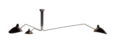 Lombardi 3 Arm Ceiling Light, Black
