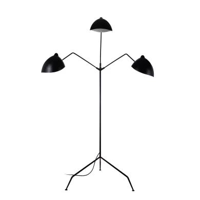 Lombardi 3 Arm Floor Lamp, Black
