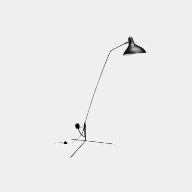 Lombardi Floor Lamp, Black