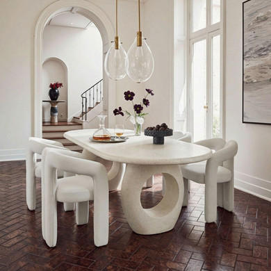 Carrina Terrazzo Concrete Oval Dining Table