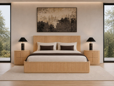 Kopp Natural Oak Bed, Eastern King