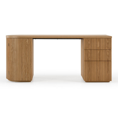 Oneal Fluted Natural Ash Desk