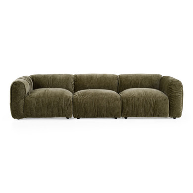 Sarrina Fabric Sofa, Olive Green