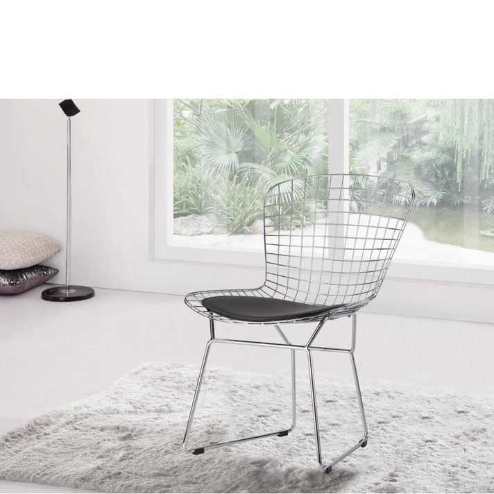 Wire Side Chair, Black