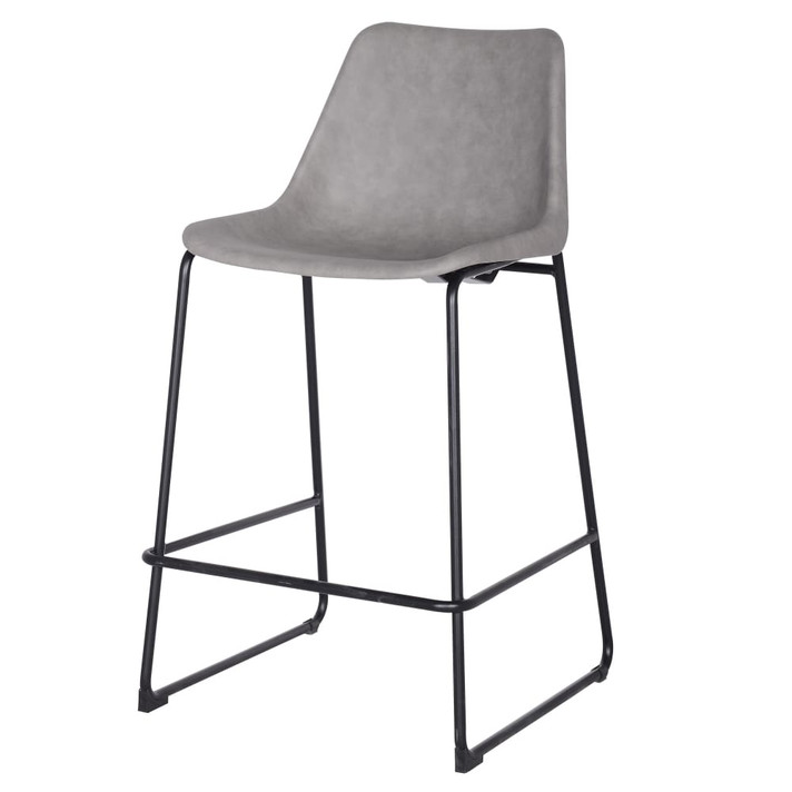 Delta PU Leather ABS Counter Stool-Gray