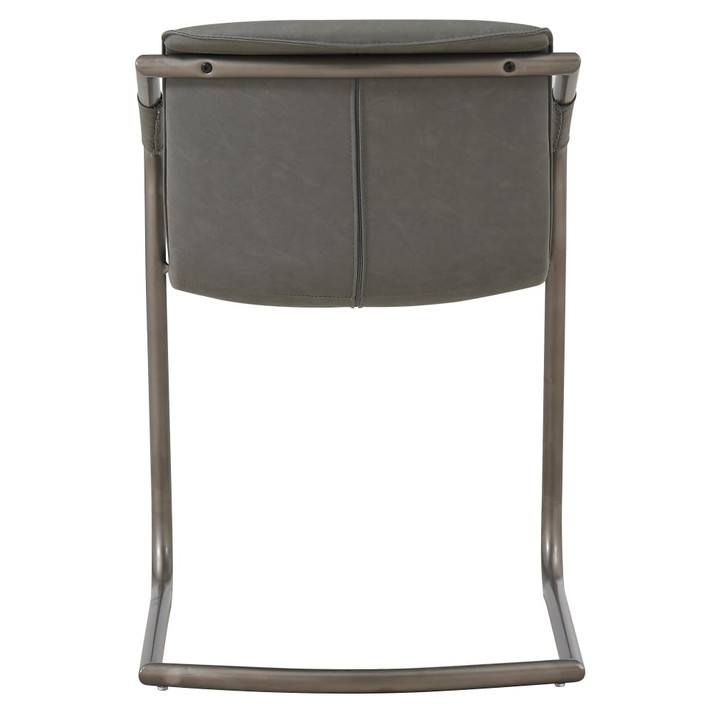 Indy PU Leather Side Chair-Gray Set of 2