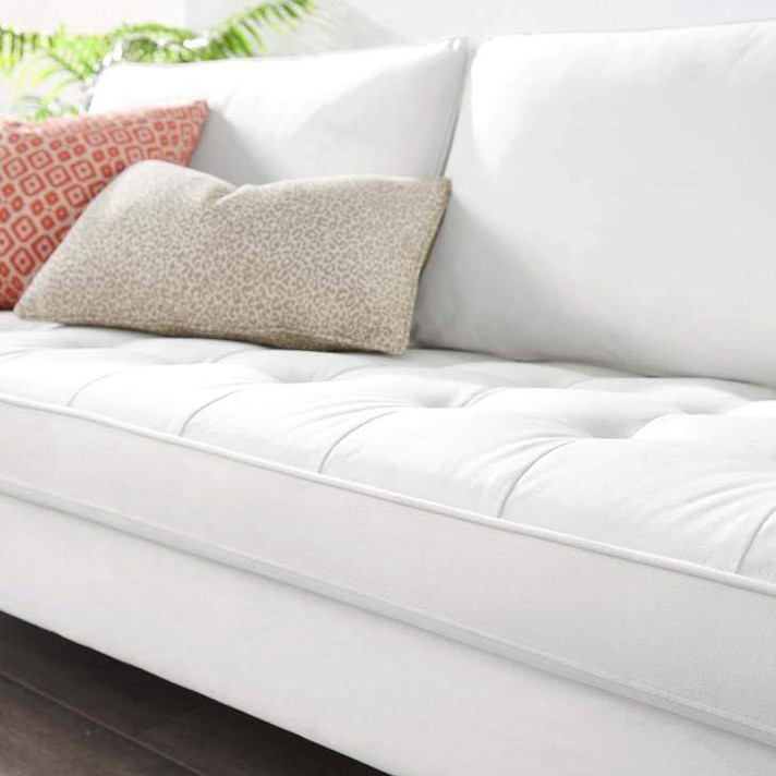 Thoreau Performance Velvet Sofa, White