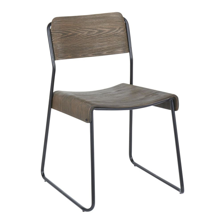 Davi Industrial Modern Chair, Set of 2