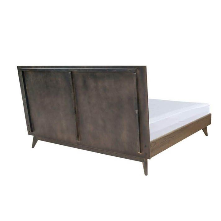 Novak Modern Dark Oak Bed, Queen