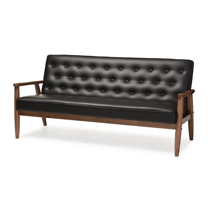 Sorrento 3-Seater Sofa, Black