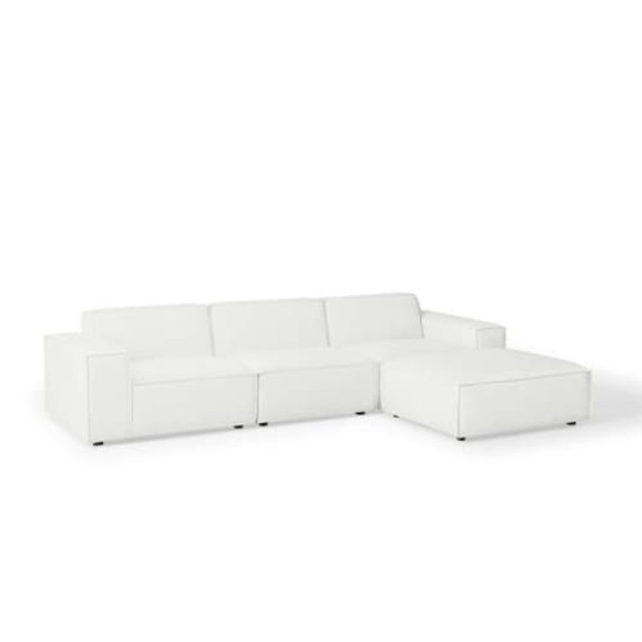 Restoration 4 Piece Sectional, White