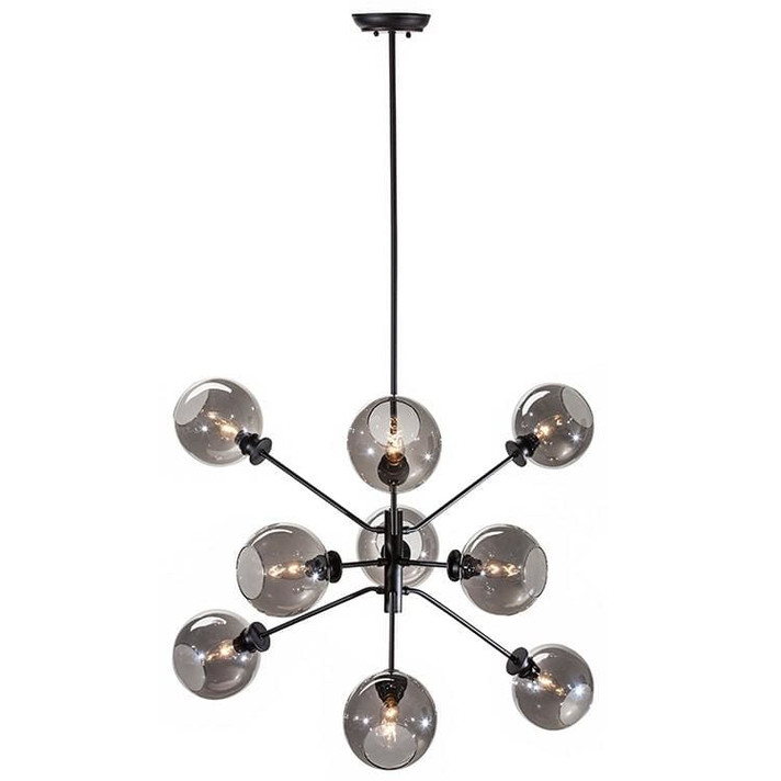 Atom 9 Pendant Chandelier, Grey