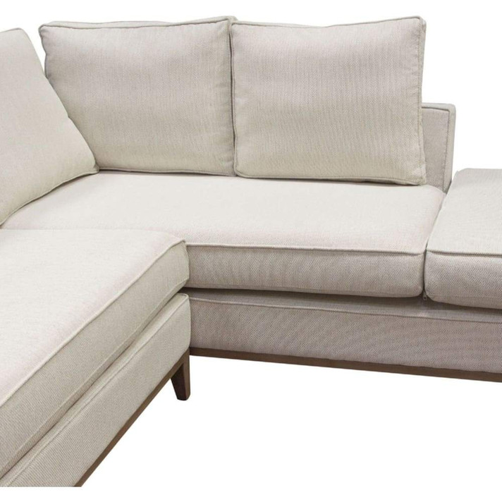 Haven Sectional Sofa w/ Right Facing Chaise in Cream Fabric