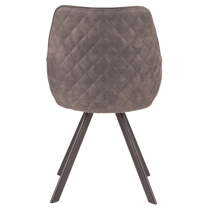 Marc Dining Chair, Dark Grey Fabric, Set of 2