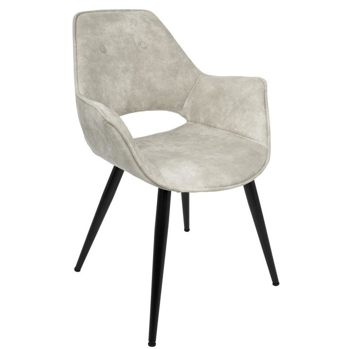 Rowland Mid Century Modern Chair, Beige, Set of 2