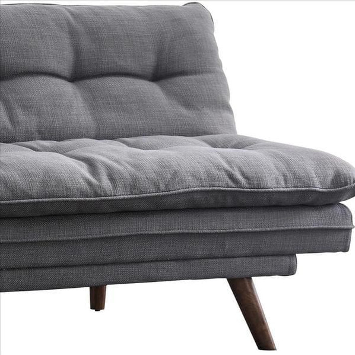 Fulton Tufted Padded Convertible Sofa, Gray