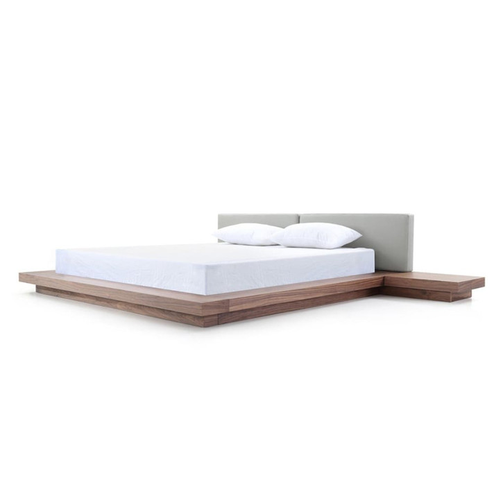 ModRest Walnut & Grey Platform Bed, Queen