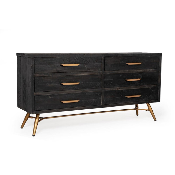 Danica Modern Dark Brown Recycled Pine Dresser