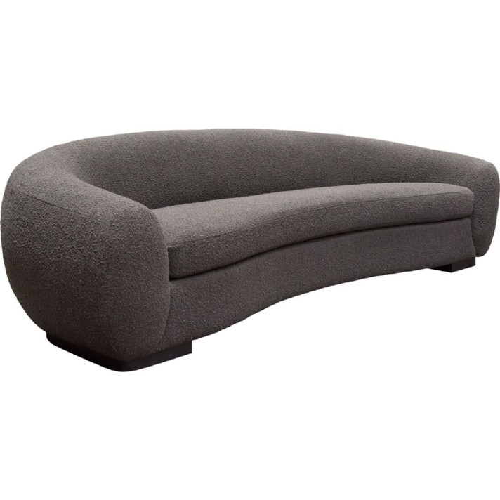 Pascal Sofa, Charcoal Boucle Textured Fabric