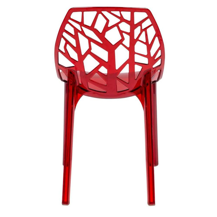 Coronado Dining Side Chair, Transparent Red