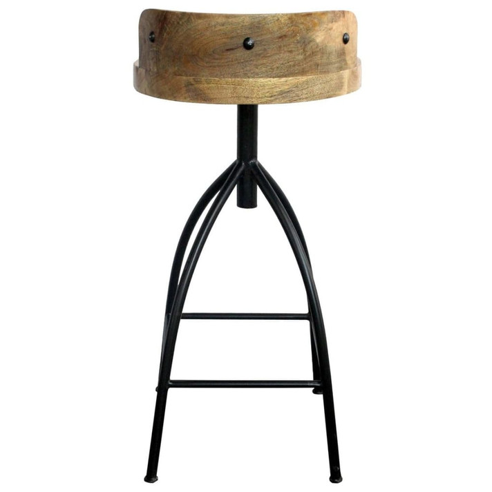 Kelly Industrial Style Adjustable Swivel Bar Stool