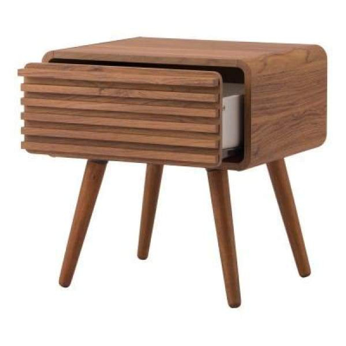 Mod Line Wood Slat Side Table