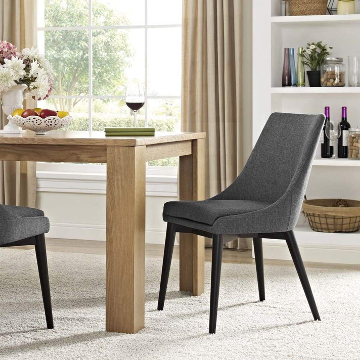 Viscount Fabric Dining Chair, Gray