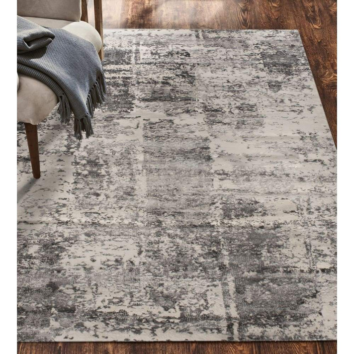 Ariella Rug 5 x 7, Grey and Ivory