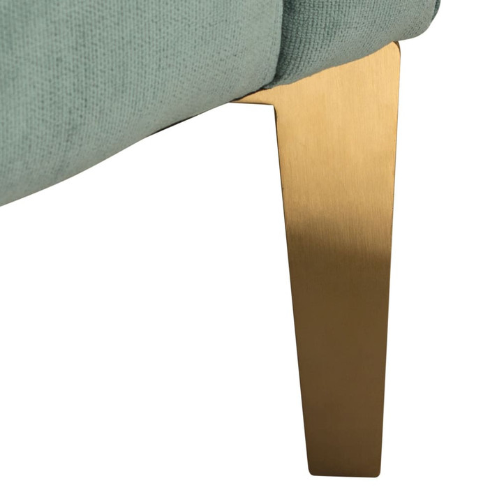 Jade Chair in Bay Green Fabric w/ Gold Leg