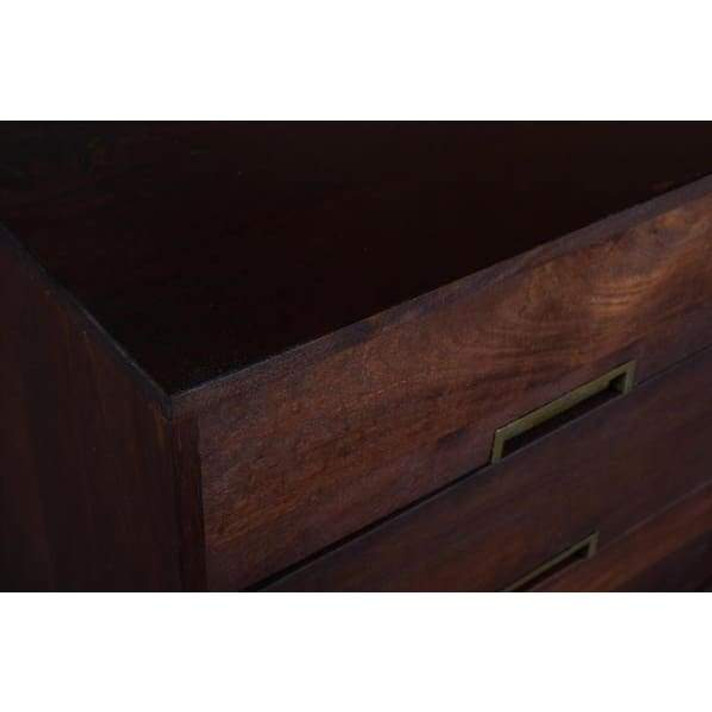 Clementine Herringbone Inlaid Wood Sideboard Cabinet