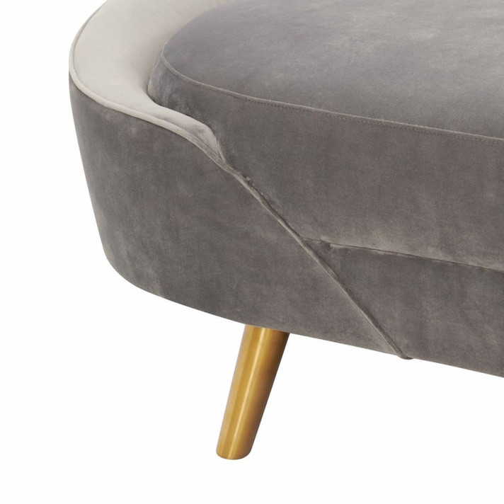 Cleopatra Grey Velvet Sofa