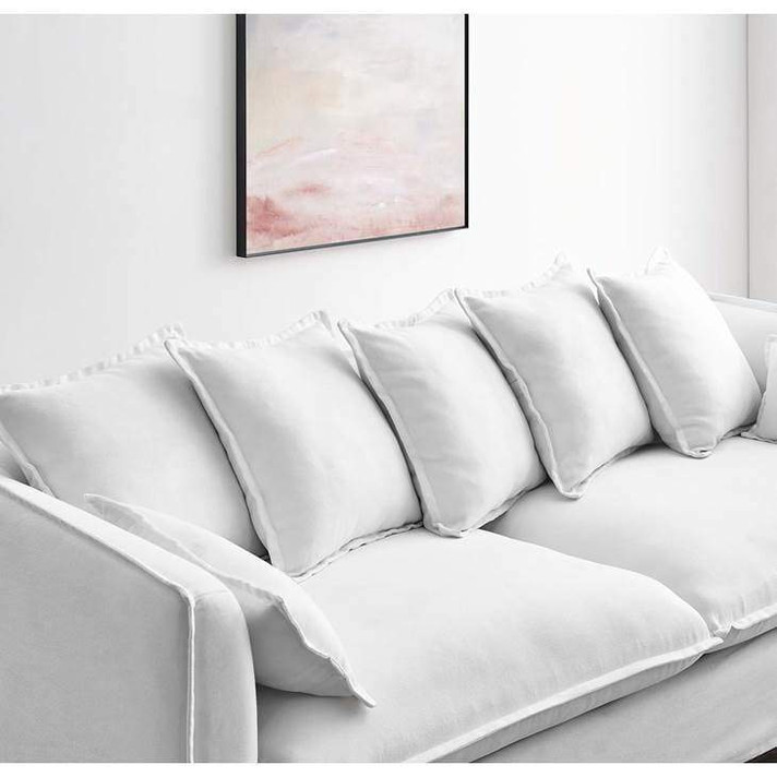 Altitude Slipcover Fabric Sofa, White