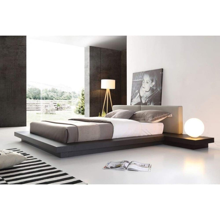 ModRest Wenge & Grey Platform Bed, Queen