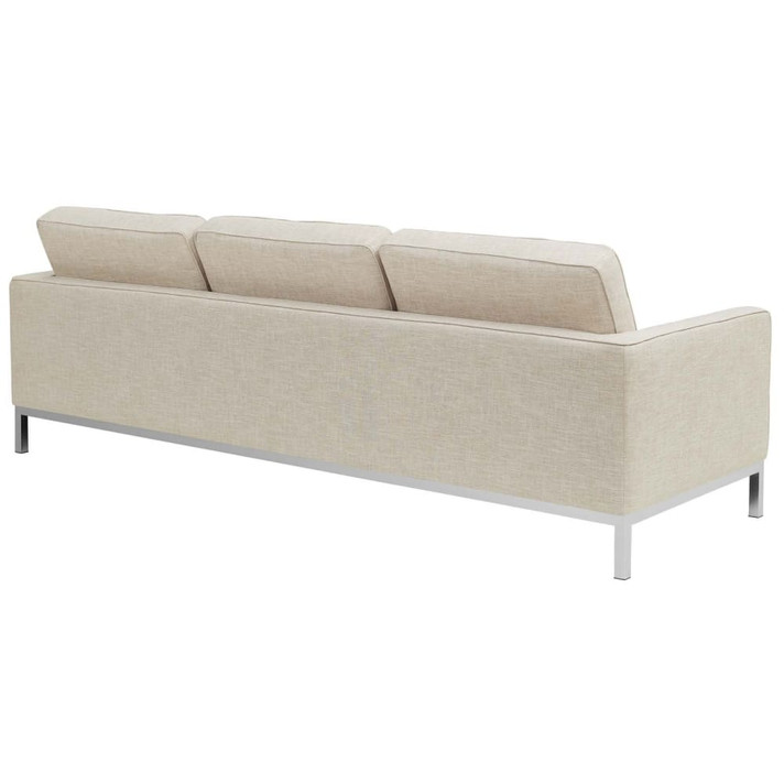 Loft Upholstered Fabric Sofa, Beige