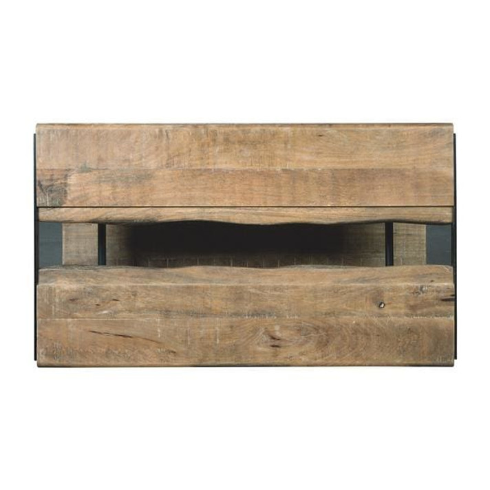 El Paso Live Edge Coffee Table With Glass Insert