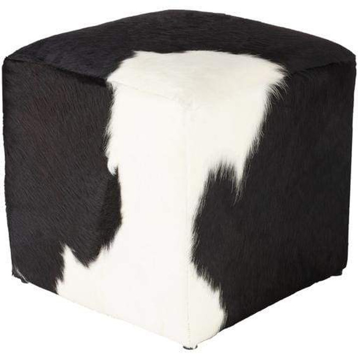 Angus Pouf Black, Cream