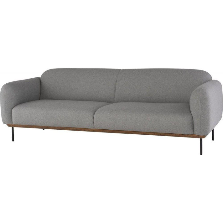 Benson Triple Seat Sofa in Light Grey