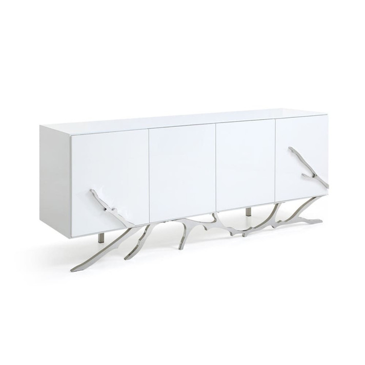 Branching White And Stainless Steel Buffet