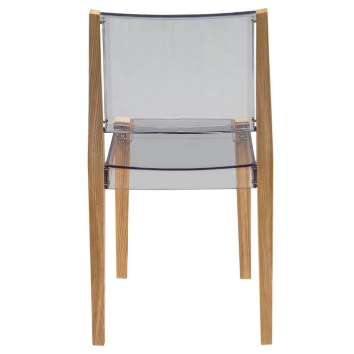 Gusto Dining Chair, Wood Frame, Clear
