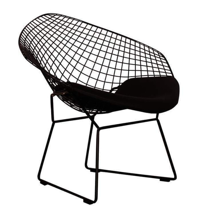 Wire Diamond Chair, Black 1