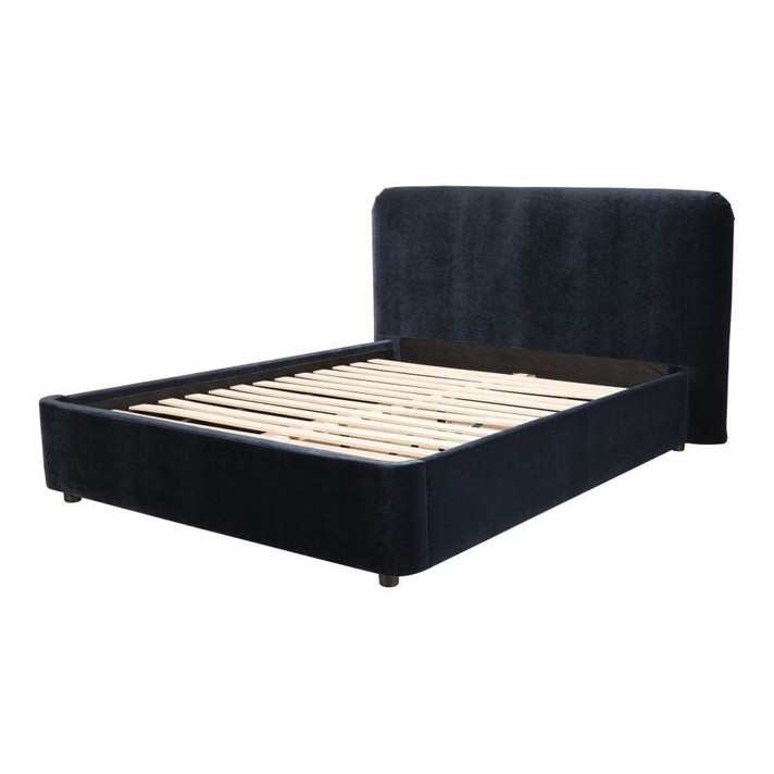 Samara King Bed Blue Velvet