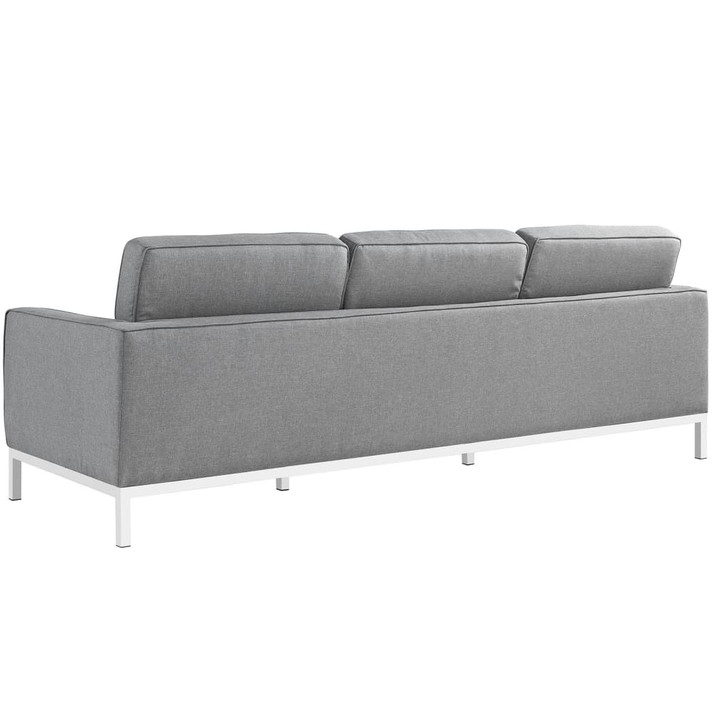 Loft Upholstered Fabric Sofa, Light Gray