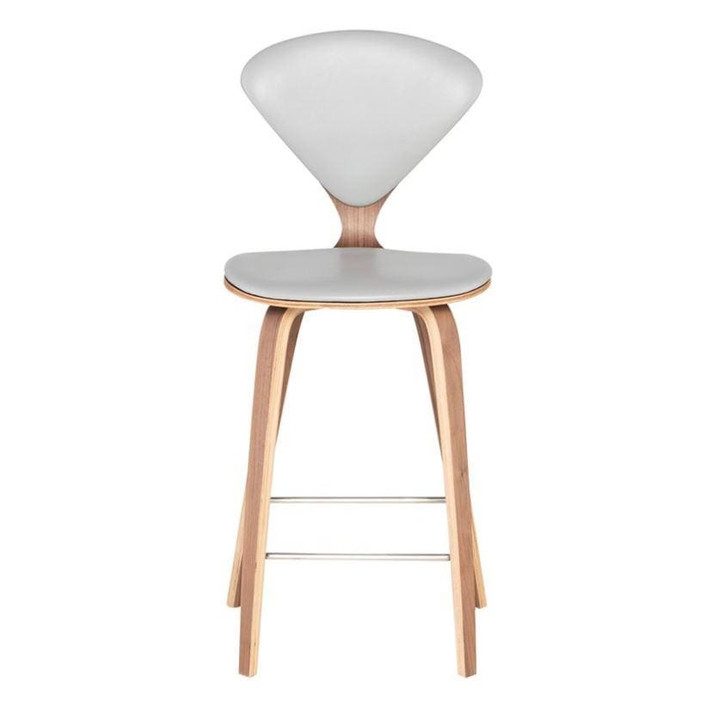 Cherner Premium Counter Stool in Grey Leather